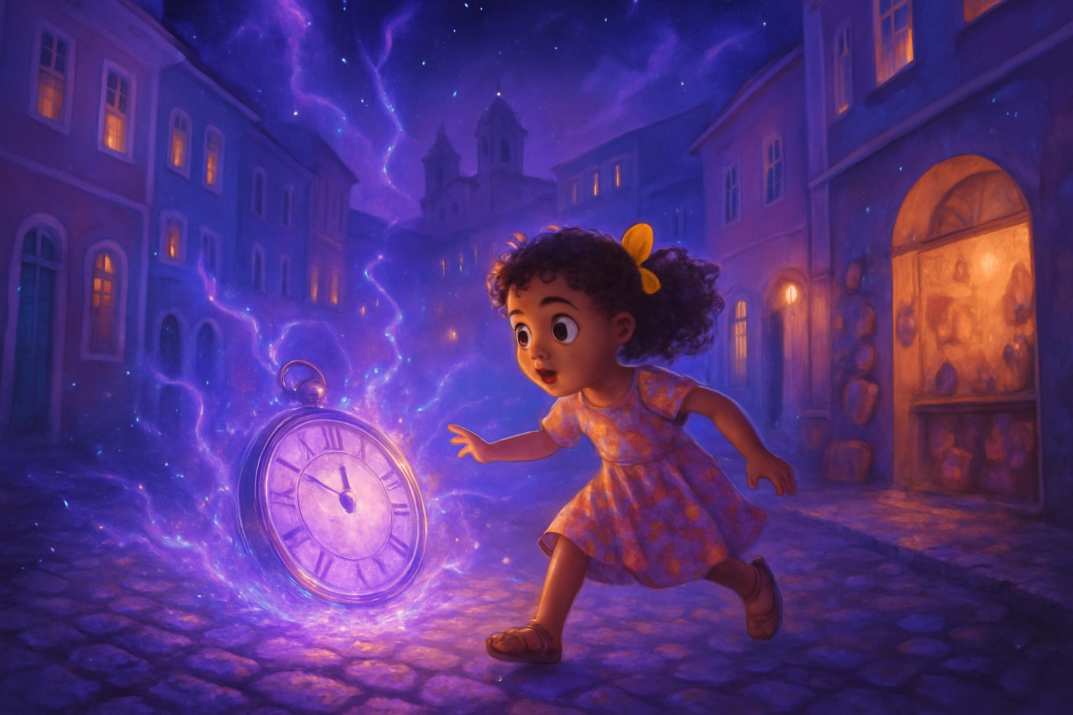 Ilustração da história O Relógio que Parou o Tempo