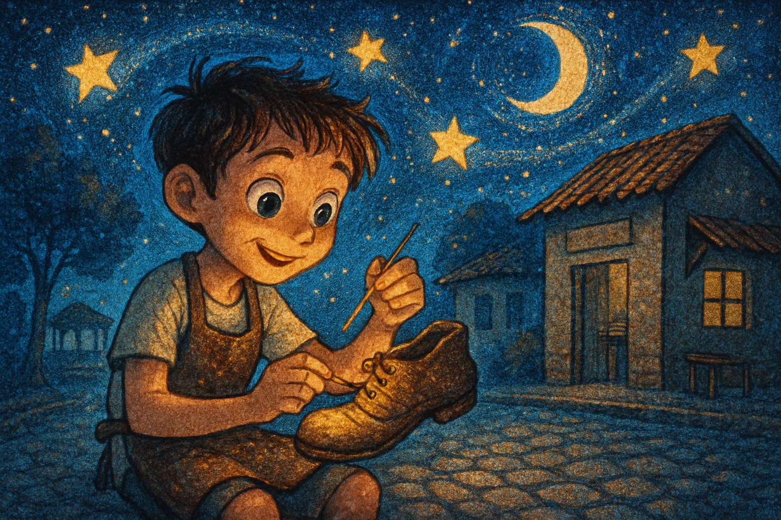 Ilustração da história O Sapateiro de Estrelas