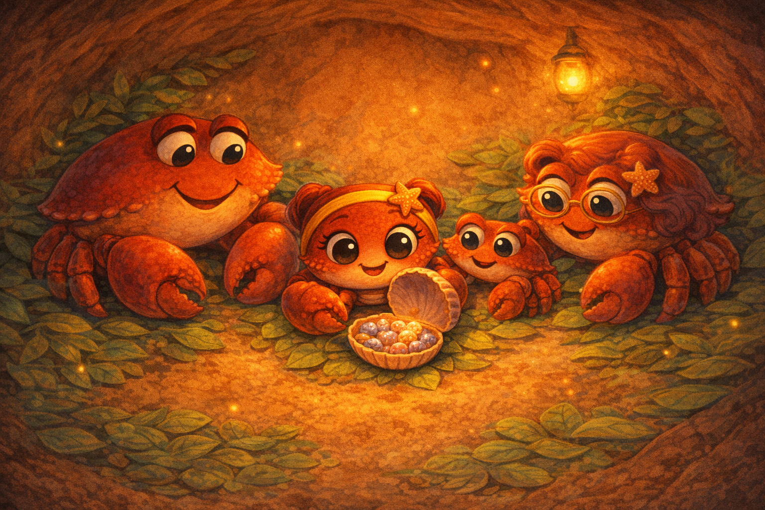 Ilustração da história Nina, a Caranguejinha do Mangue, e o Dia do Obrigado